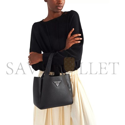 PRADA SMALL LEATHER TOTE BAG 1BG335  (25*21.5*14cm) 